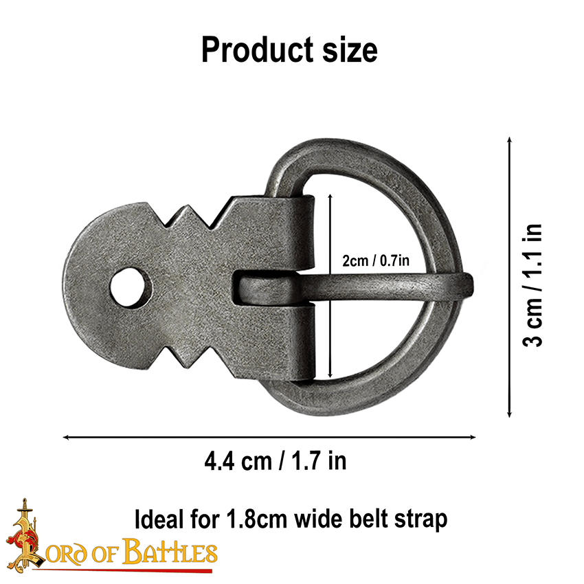 Dark Ages Steel Armour Buckles - Set of 5