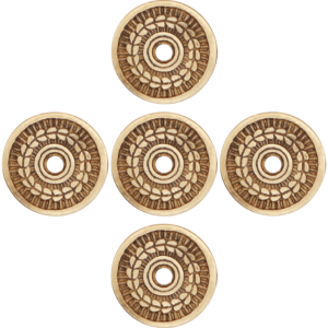 Medieval Laurel Brass Washers - Set of 5