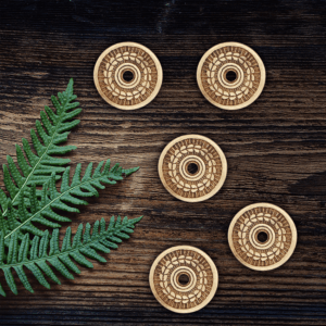 Medieval Laurel Brass Washers - Set of 5