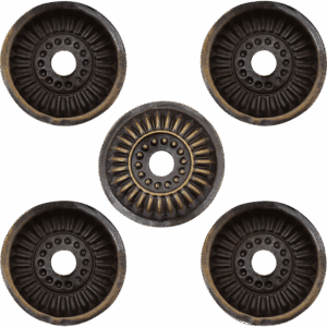 Sun Knight Medieval Brass Washers - Set of 5