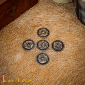Sun Knight Medieval Brass Washers - Set of 5