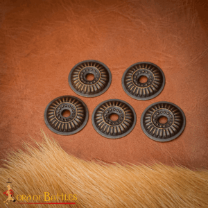 Sun Knight Medieval Brass Washers - Set of 5