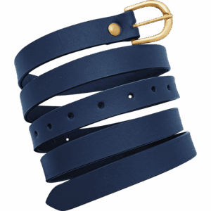 Medieval Leather Buckle Belt - Blue