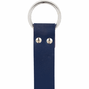 Leather Medieval Ring Belt - Blue