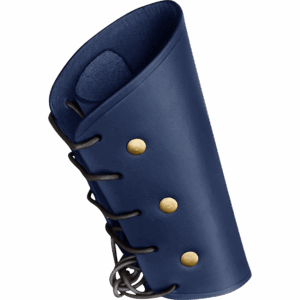 Simple Leather Wrist Bracer - Blue