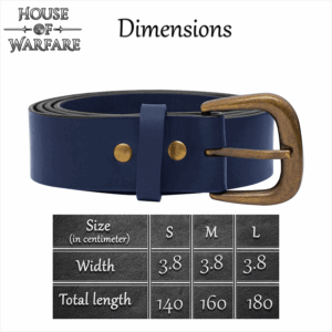 Knights Simple Medieval Leather Belt - Blue