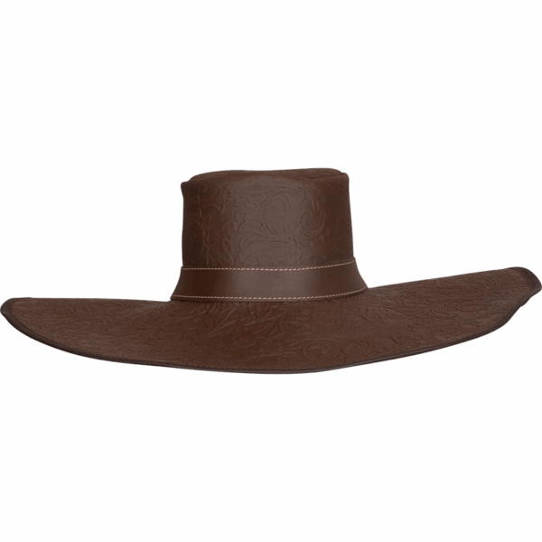 Alatriste Embossed Leather Hat
