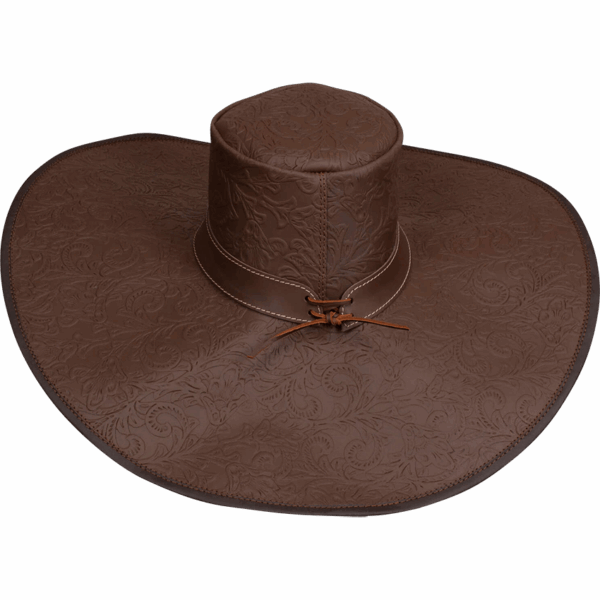 Alatriste Embossed Leather Hat
