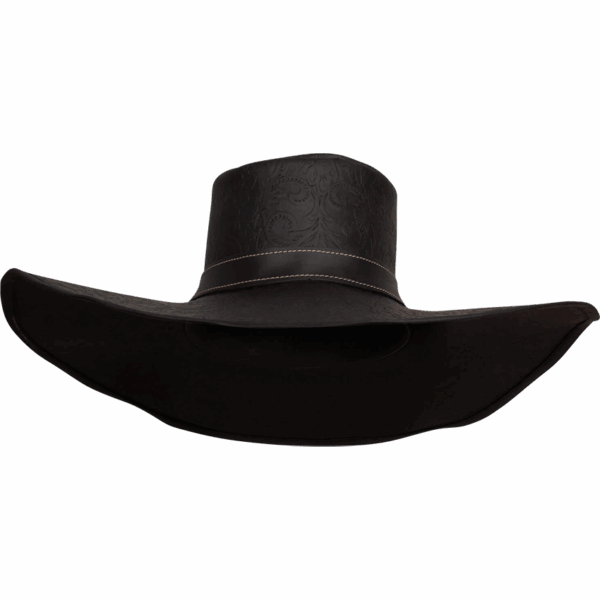 Alatriste Embossed Leather Hat