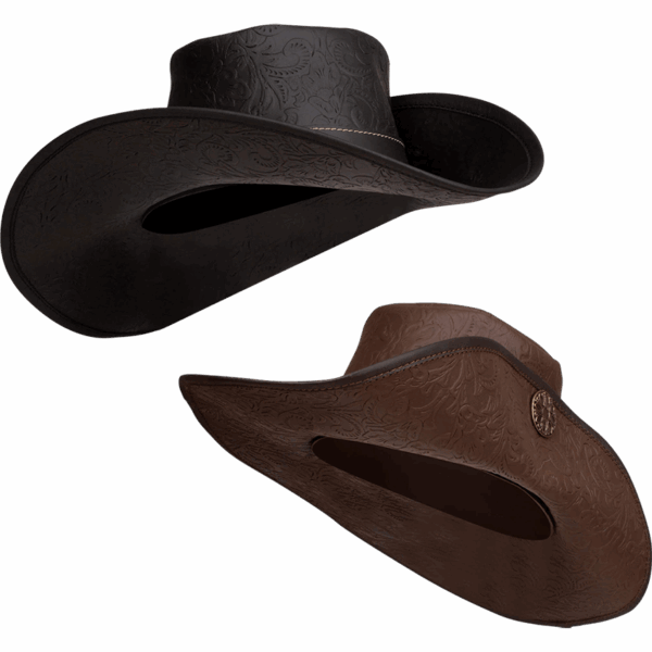 Flandes Embossed Leather Hat