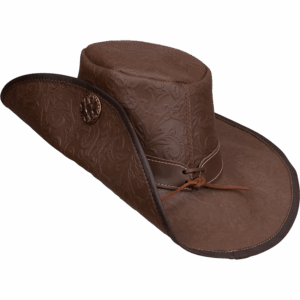 Flandes Embossed Leather Hat
