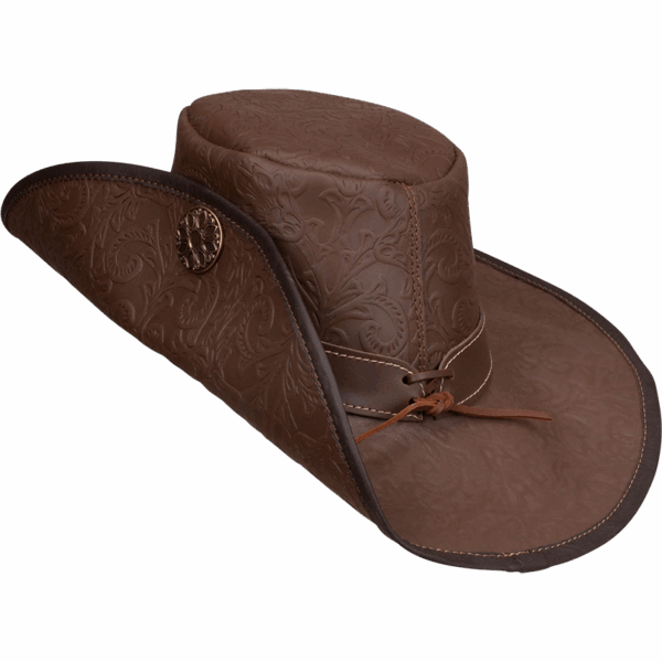 Flandes Embossed Leather Hat