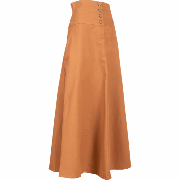Hannah Buttoned Canvas Skirt