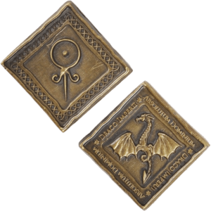 Set of 10 Gold Dragon LARP Coins