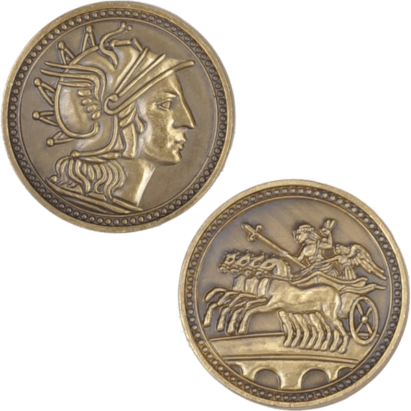 Set of 10 Gold Roman LARP Coins