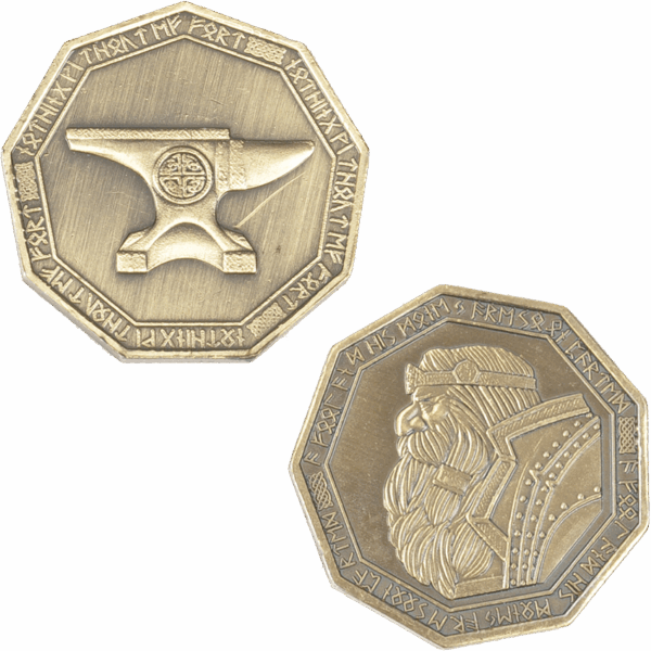 Set of 10 Gold Dwarven LARP Coins