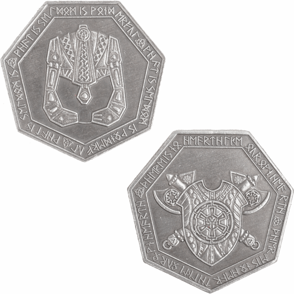 Set of 10 Silver Dwarven LARP Coins
