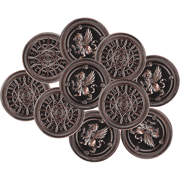 Set of 10 Copper Air LARP Coins