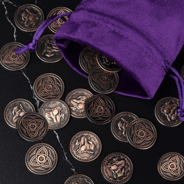 Set of 10 Copper Mage LARP Coins - Image 4