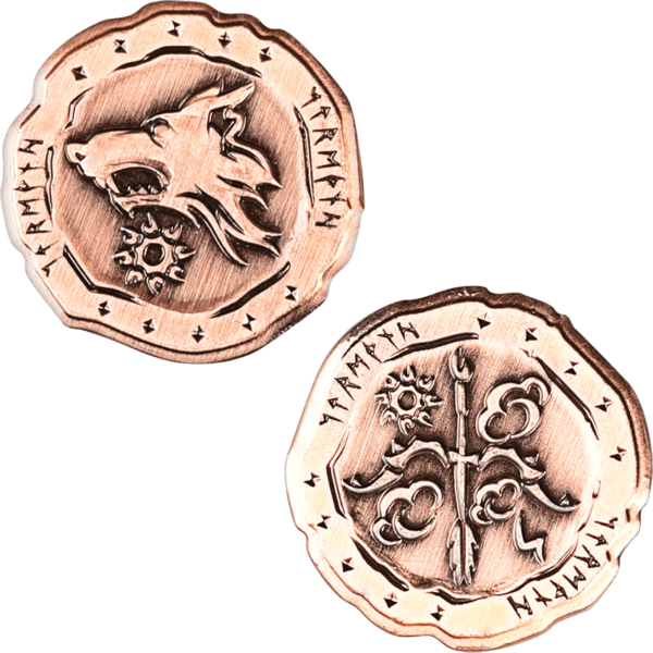 Set of 10 Copper Orc LARP Coins - Image 2