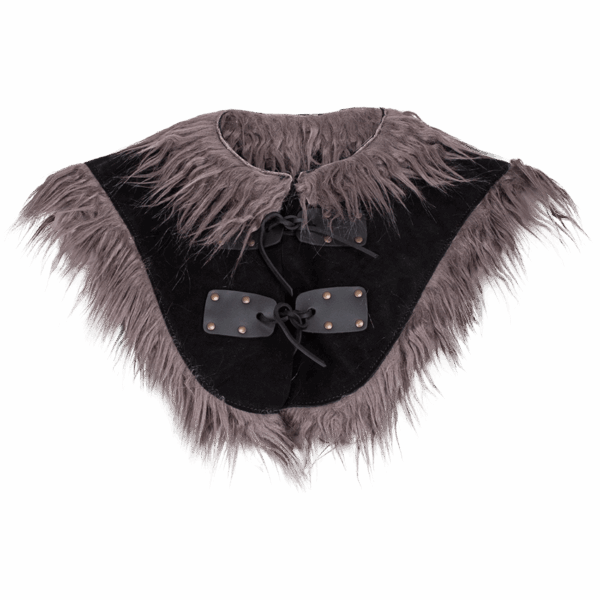Evaristo Faux Fur Trimmed Suede Collar