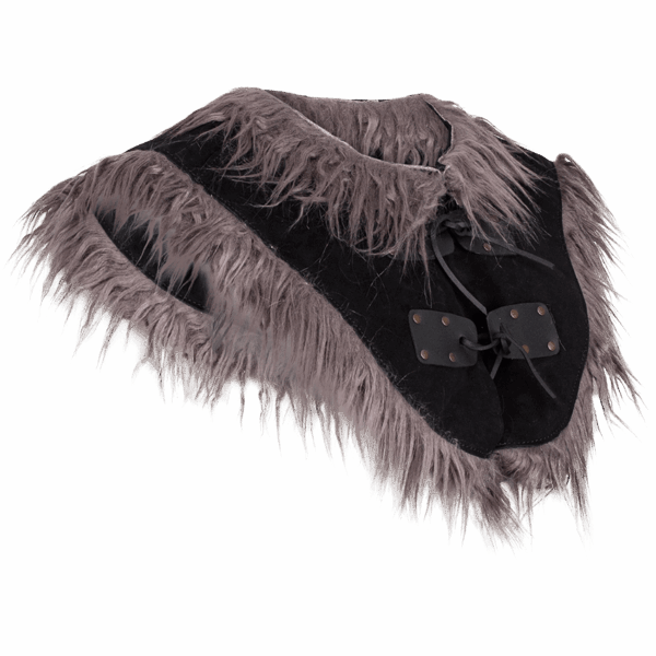 Evaristo Faux Fur Trimmed Suede Collar