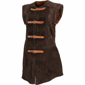 Muskrat Fur Lined Garen Suede Vest