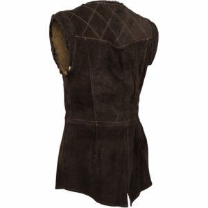 Nutria Fur Lined Garen Suede Vest