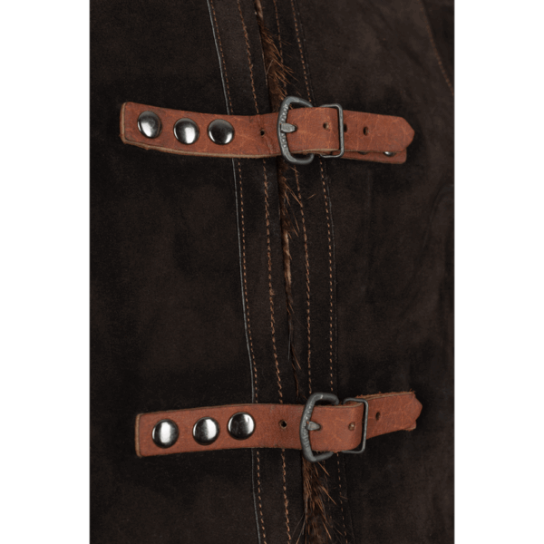 Nutria Fur Lined Garen Suede Vest