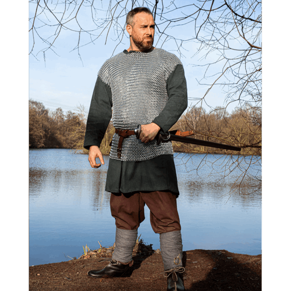 Richard Sleeveless Steel Chainmail Shirt