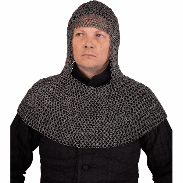Riveted Aluminum Chainmail Coif - 10mm Round Rings