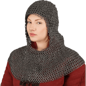 Berengar Flat Ring Aluminum Chainmail Coif