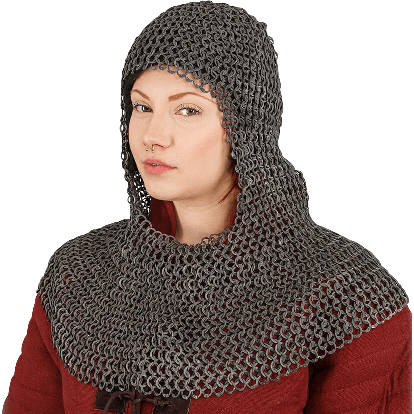 Berengar Flat Ring Aluminum Chainmail Coif