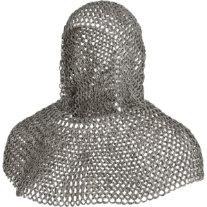 Berengar Flat Ring Aluminum Chainmail Coif