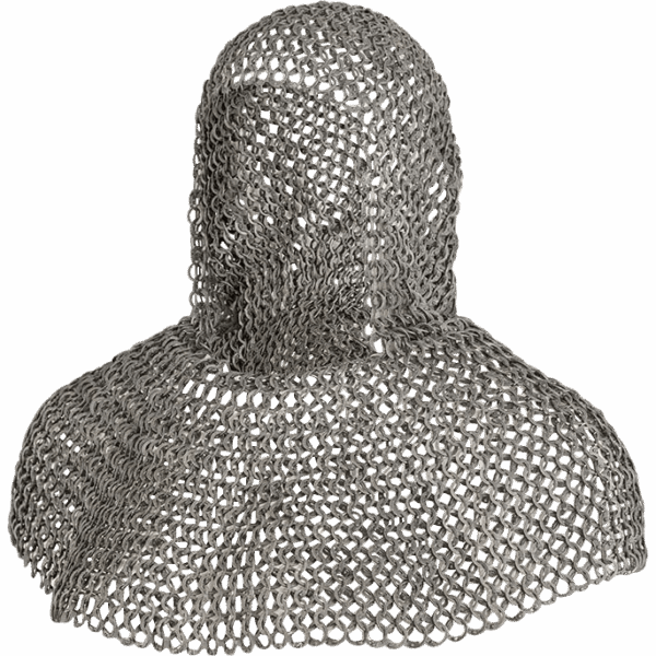 Berengar Flat Ring Aluminum Chainmail Coif