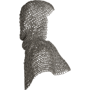Berengar Flat Ring Aluminum Chainmail Coif