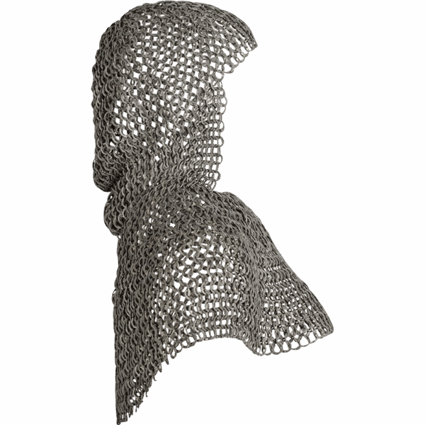 Berengar Flat Ring Aluminum Chainmail Coif